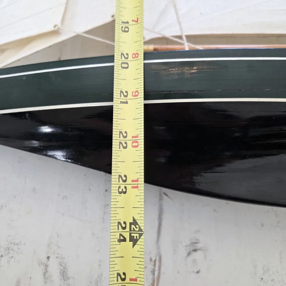 Vintage Wood Yacht Sailboat Model 20